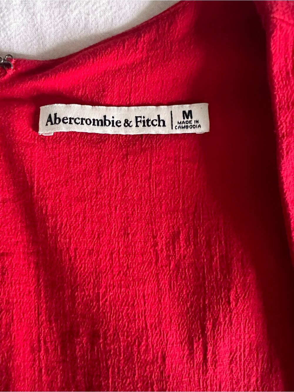 Abercrombie & Fitch Red Short-Sleeve Square-Neck Mini Dress - Picture 5 of 6